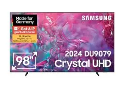 Produktbild: Samsung Crystal UHD 4K DU9079 Fernseher 98 Zoll, Samsung TV mit AI Supersize Picture Enhance, Motion Xcelerator 120 Hz, Crystal Prozessor 4K, Smart TV, KI TV, GU98DU9079UXZG, Deutsches Modell (2024)