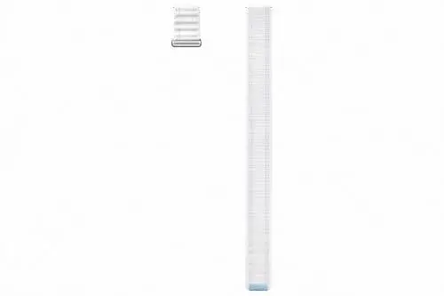 Produktbild: Samsung Fabric Band (Medium, M/L) ET-SVL31 für die Galaxy Watch7 | Uhrenarmband, Armband Herren, Original Zubehör, Stoffband, Klettverschluss, Flexible Armbandlänge, hoher, Blue White