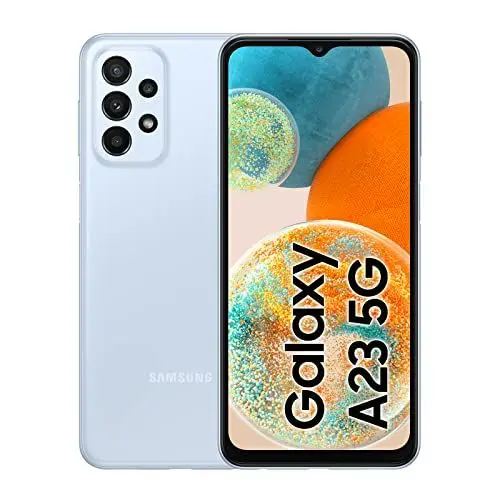 Produktbild: Samsung Galaxy A23 5G, Android Smartphone ohne Vertrag, 16,72 cm/6,6 Zoll TFT Display, 5.000 mAh Akku, 64 GB/4GB RAM, Handy in Light Blue, inkl. 30 Monate Herstellergarantie (Exklusiv bei Amazon)