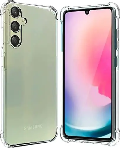 Produktbild: Samsung Galaxy A24 4G Hülle, Folmeckat Flexible Clear TPU Gummi Schutzhülle für Galaxy A24 4G 2023 hülle.6.5 Zoll Transparent