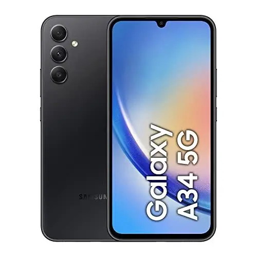 Produktbild: Samsung Galaxy A34 5G, Android Smartphone, 6,6 Zoll Dynamic AMOLED Display, 5.000 mAh Akku, 256 GB/8 GB RAM Handy in Awesome Graphite inkl. 30 Monate Herstellergarantie (Exklusiv bei Amazon)