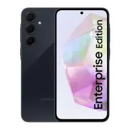 Produktbild: Samsung Galaxy A35 5G Enterprise Edition, Android Smarthone, Business-Handy mit 6 GB RAM / 128 GB, 50-MP-Kamera, Knox, Wasser- und staubeständig gemäß IP67, Schwarz, 3 Jahre Herstellergarantie