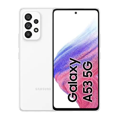 Produktbild: Samsung Galaxy A53 5G Smartphone Dual-SIM Android Handy 6 GB RAM 128GB Speicher Awesome White + 30 Monate Garantie