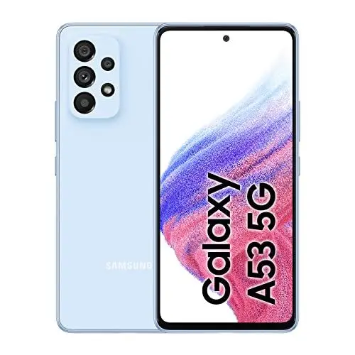 Produktbild: Samsung Galaxy A53 5G Smartphone Dual-SIM Android Handy 6 GB RAM 128 GB Speicher Awesome Blue + 30 Monate Garantie