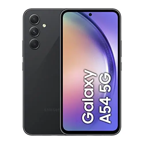 Produktbild: Samsung Galaxy A54 5G, Android Smartphone, 6,4 Zoll Dynamic AMOLED Display, 5.000 mAh Akku, 128 GB/8 GB RAM Handy in Awesome Graphite inkl. 30 Monate Herstellergarantie (Exklusiv bei Amazon)