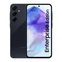 Produktbild: Samsung Galaxy A55 5G Enterprise Edition, Android Smartphone, Business-Handy mit 6 GB RAM / 128 GB, 50-MP-Kamera, Samsung Knox, Wasser- und staubeständig gemäß IP67, Schwarz