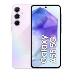 Produktbild: Samsung Galaxy A55 5G Smartphone, Android-Handy ohne Vertrag, 128 GB - 8 GB RAM, 2 Tage Akkulaufzeit, 50-MP-Kamera, Awesome Lilac, 2,5 Jahre Herstellergarantie