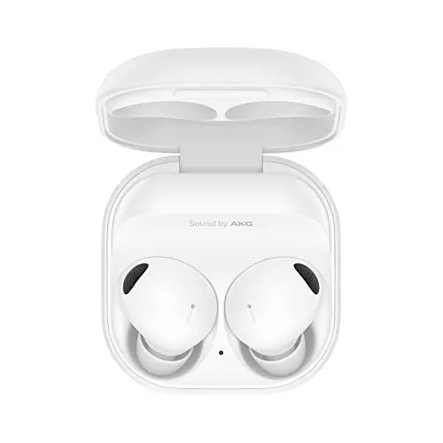 Produktbild: Samsung Galaxy Buds2 Pro kabellose Bluetooth-Kopfhörer, True Wireless, Geräuschunterdrückung, Lade-Etui, Klangqualität, Wasserabweisend, White inkl. Nukin Clear Case(Exklusiv bei Amazon)
