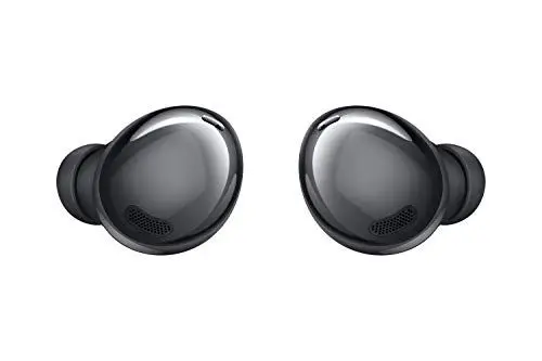 Produktbild: Samsung Galaxy Buds Pro, Kabellose Kopfhörer, Wireless Earbuds, ausdauernder Akku, 3 Mikrofone, Sound by AKG, 2-Wege-Lautsprecher inkl. Araree Clear Cover, Phantom Black (Deutsche Version)