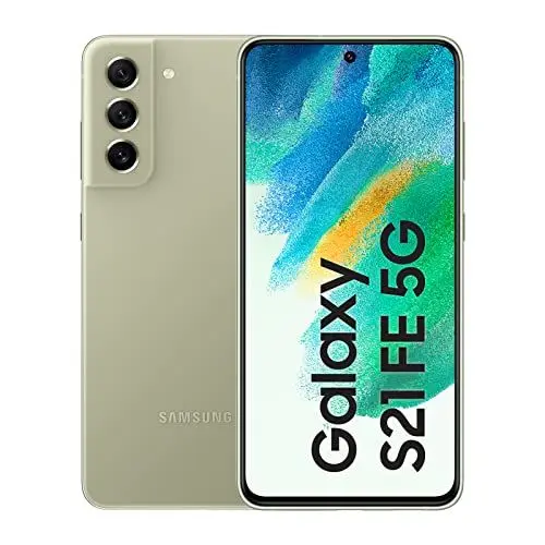 Produktbild: Samsung Galaxy S21 FE 5G, Android Smartphone, 6,4 Zoll Dynamic AMOLED Display, 4.500 mAh Akku, 128 GB/6 GB RAM, Handy in Olive inkl. 36 Monate Herstellergarantie (Exklusiv bei Amazon)