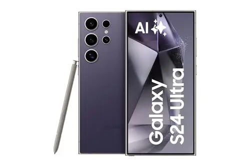 Produktbild: Samsung Galaxy S24 Ultra AI Smartphone, Android-Handy ohne Vertrag, 12GB RAM/256GB Speicher, 200-MP-Kamera, S Pen, Lange Akkulaufzeit, Titanium Violet, 3 Jahre Herstellergarantie