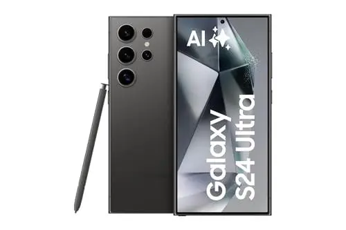 Produktbild: Samsung Galaxy S24 Ultra AI Smartphone, Android-Handy ohne Vertrag, 12GB RAM/512GB Speicher, 200-MP-Kamera, S Pen, Lange Akkulaufzeit, Titanium Black, 3 Jahre Herstellergarantie