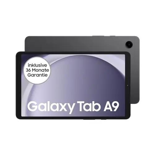Produktbild: Samsung Galaxy Tab A9 Wi-Fi Android-Tablet, 64 GB Speicherplatz, Großes Display, Satter Sound, Simlockfrei ohne Vertrag, Graphite, Inkl. 3 Jahre Herstellergarantie (Exklusiv bei Amazon)