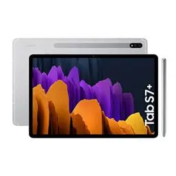 Produktbild: Samsung Galaxy Tab S7+, Android Tablet mit Stift, WiFi, 3 Kameras, großer 10.090 mAh Akku, 12,4 Zoll Super AMOLED Display, 256 GB/8 GB RAM, Tablet in Silber