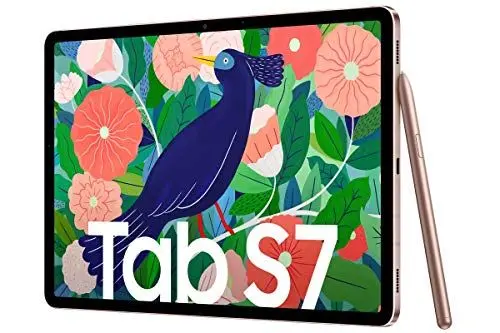 Produktbild: Samsung Galaxy Tab S7, Android Tablet mit Stift, WiFi, 3 Kameras, großer 8.000 mAh Akku, 11,0 Zoll LTPS Display, 128 GB/6 GB RAM, Tablet in Bronze