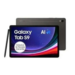 Produktbild: Samsung Galaxy Tab S9 AI-Android-Tablet, Wi-Fi, 128 GB / 8 GB RAM, MicroSD-Kartenslot, Inkl. S Pen, Simlockfrei ohne Vertrag, Graphit, Inkl. 36 Monate Herstellergarantie (Exklusiv bei Amazon)