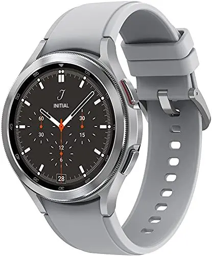 Produktbild: Samsung Galaxy Watch4 Classic, Runde Bluetooth Smartwatch, Wear OS, drehbare Lünette, Fitnessuhr, Fitness-Tracker, 46 mm, Silver (Deutche Version)