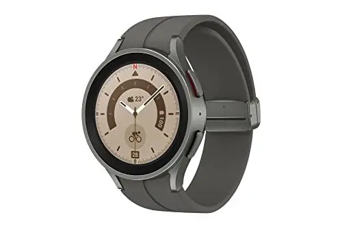 Produktbild: Samsung Galaxy Watch5 Pro, Runde Bluetooth Smartwatch, Wear OS, Outdoor-Fitnessuhr, Fitness-Tracker, 45 mm, Titanium