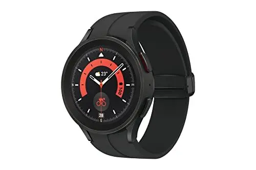 Produktbild: Samsung Galaxy Watch5 Pro, Runde Bluetooth Smartwatch, Wear OS, Outdoor-Fitnessuhr, Fitness-Tracker, 45 mm, Titanium Black