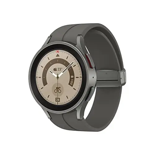 Produktbild: Samsung Galaxy Watch5 Pro Smartwatch, Gesundheitsfunktionen, Fitness-Tracker, ausdauernder Akku, Bluetooth, 45 mm, Grey Titanium inkl. 36 Monate Herstellergarantie (Exklusiv bei Amazon)