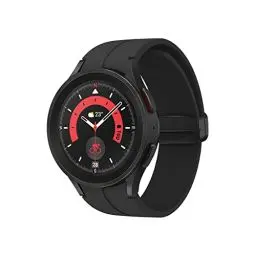 Produktbild: Samsung Galaxy Watch5 Pro Smartwatch, Gesundheitsfunktionen, Fitness-Tracker, ausdauernder Akku, LTE, 45 mm, Black Titanium inkl. 36 Monate Herstellergarantie (Exklusiv bei Amazon)