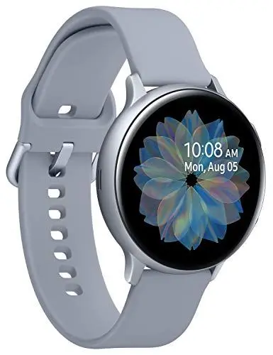 Produktbild: Samsung Galaxy Watch Active2, Fitnesstracker aus Aluminium, großes Display, ausdauernder Akku, wassergeschützt, 44 mm, Bluetooth, Silber