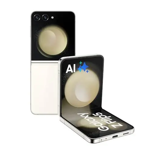 Produktbild: Samsung Galaxy Z Flip5 Faltbares AI-Android-Smartphone ohne Vertrag, Handy, 512 GB, Ausdauernde Akku-Laufzeit, Klappbares Design, Creme, Inkl. 36 Monate Herstellergarantie (Exklusiv bei Amazon)