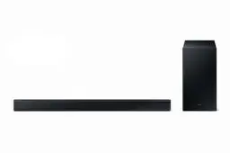 Produktbild: Samsung HW-C440G 2.1-Kanal C-Soundbar mit Subwoofer, 3 intergrierte Lautsprecher, Nachtmodus (SSE), Game Mode, 300 W, DTS Virtual:X, Inkl. One Remote Control (2023)