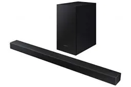 Produktbild: Samsung HW-T420 Soundbar, 150 W, 2,1 Ch, kabelgebundener Subwoofer, Dolby Digital 2.1, Bluetooth 4.2 Power On, Game Mode und One Remote Control, Schwarz