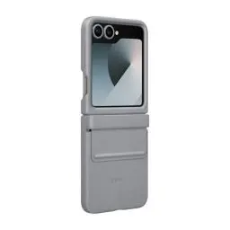 Produktbild: Samsung Kindsuit Case EF-VF741 für das Galaxy Z Flip6 | Smartphone Cover, Handy-Hülle, Schutz Case, vegan Leather, Kratzfest, Gray