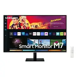 Produktbild: Samsung M7 Smart Monitor S32BM700UP, 32 Zoll, VA-Panel, Bildschirm mit Lautsprechern, 4K UHD-Auflösung, Bildwiederholrate 60 Hz, 3-seitig Fast rahmenloses Design, Schwarz