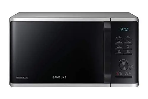 Produktbild: Samsung MG2AK3515AS/EG Mikrowelle mit Grill, 800 W, 23 ℓ Garraum, 48,9 cm Breite, Quick Defrost, 27 Automatikprogramme, Silber