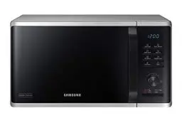 Produktbild: Samsung MS2AK3515AS/EG Mikrowelle, 800 W, 23 ℓ Garraum, 48,9 cm Breite, Kratzfester Keramik-Emaille-Inneraum, QuickDefrost Auftauprogramme, Silber