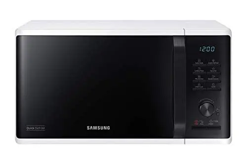 Produktbild: Samsung MS2AK3515AW/EG Mikrowelle, 800 W, 23 ℓ Garraum, 48,9 cm Breite, Quick Defrost, 29 Automatikprogramme, Weiß