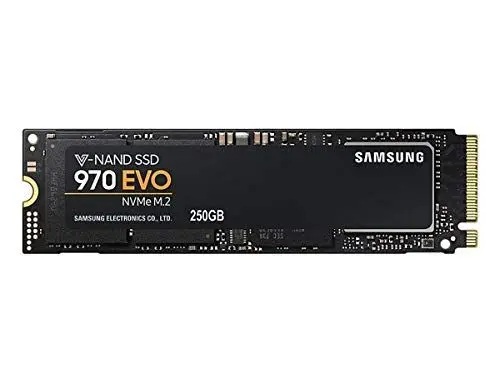 Produktbild: Samsung MZ-V7E250BW 970 EVO 250 GB NVMe M.2 Interne SSD Schwarz