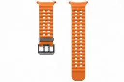 Produktbild: Samsung Marine Armband ET-SNL70 für die Galaxy Watch Ultra | Uhrenarmband, Sport Armband, Original Zubehör, elastisch, langlebig, guter Sitz, wasserbeständig, Orange