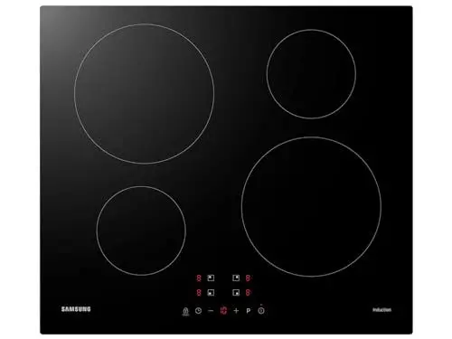 Produktbild: Samsung NZ64M3NM1BB Autarkes Induktionskochfeld, 60 cm große Herdplatte aus Glaskeramik, Rahmenlos, 4 Kochzonen mit Touch Steuerung, 9 Leistungsstufen, 4 Booster, Kindersicherung, Schwarz