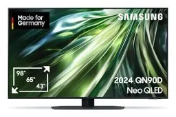 Produktbild: Samsung Neo QLED 4K QN90D Fernseher 50 Zoll, Neural Quantum 4K AI Gen2 Prozessor, Mini LED TV, AI Upscaling, Smart TV, Dolby Atmos, Gaming Hub, GQ50QN90DATXZG, Deutsches Modell (2024)