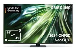 Produktbild: Samsung Neo QLED 4K QN90D Fernseher 55 Zoll, Samsung TV mit Neural Quantum 4K AI Gen2 Prozessor, Quantum-Matrix-Technologie, AI 4K Upscaling, Smart TV, KI TV, GQ55QN90DATXZG, Deutsches Modell (2024)