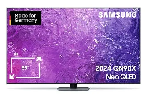 Produktbild: Samsung Neo QLED 4K QN90X Fernseher 55 Zoll, TV mit Neural Quantum 4K AI Prozessor, Quantum-Matrix-Technologie, AI 4K Upscaling, Smart TV, GQ55QN90XATXZG, Deutsches Modell (2024)