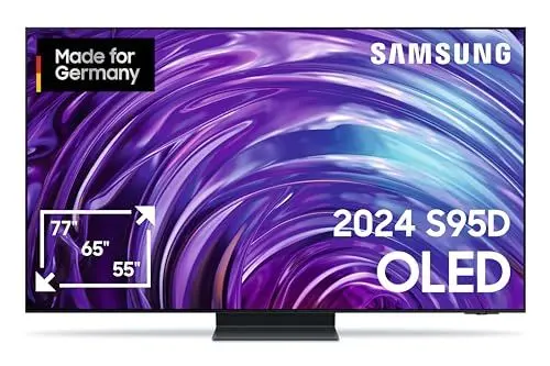 Produktbild: Samsung OLED 4K S95D Fernseher 55 Zoll, Samsung TV mit Neural Quantum 4K AI Gen2 Prozessor, OLED HDR Pro, OLED Glare free, 4K Upscaling, Smart TV, KI TV, GQ55S95DATXZG, Deutsches Modell (2024)