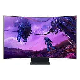 Produktbild: Samsung Odyssey Ark Curved Gaming Monitor S55BG970NU, 55 Zoll, Mini-LED VA-Panel, 4K UHD-Auflösung, AMD FreeSync Premium Pro, 1 ms Reaktionszeit, Bildwiederholrate 165 Hz, Schwarz