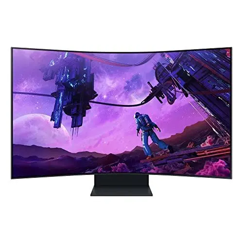 Produktbild: Samsung Odyssey Ark Curved Gaming Monitor S55BG970NU, 55 Zoll, Mini-LED VA-Panel, 4K UHD-Auflösung, AMD FreeSync Premium Pro, 1 ms Reaktionszeit, Bildwiederholrate 165 Hz, Schwarz