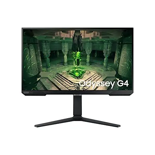 Produktbild: Samsung Odyssey G4B Gaming Monitor LS27BG400EU, 27 Zoll, IPS-Panel, Full HD-Auflösung, AMD FreeSync Premium, G-Sync kompatibel, 1 ms (G/G) Reaktionszeit, Bildwiederholrate 240 Hz, Schwarz