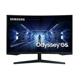 Produktbild: Samsung Odyssey G5 Curved Gaming Monitor C32G54TQBU, 32 Zoll, VA-Panel, WQHD-Auflösung, AMD FreeSync Premium, 1 ms (MPRT) Reaktionszeit, Bildwiederholrate 144 Hz, Schwarz
