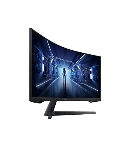 Produktbild: Samsung Odyssey G5 Ultra Wide Gaming Monitor C34G55TWWR, 34 Zoll, QHD 1440p, VA-Panel, UWQHD-Auflösung, AMD FreeSync, 1 ms Reaktionszeit, Krümmung 1000R, Bildwiederholrate 165 Hz, schwarz