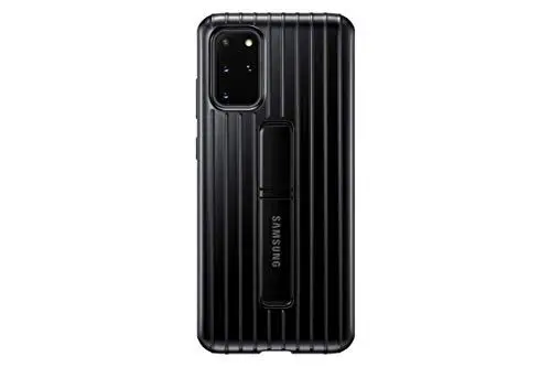 Produktbild: Samsung Protective Standing Smartphone Cover EF-RG985 für Galaxy S20+ | S20+ 5G Handy-Hülle, Schutz, ausklappbarer Standfuß, griffige Oberfläche, schwarz - 6.7 Zoll