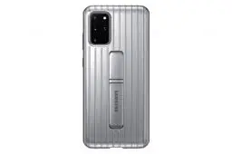 Produktbild: Samsung Protective Standing Smartphone Cover EF-RG985 für Galaxy S20+ | S20+ 5G Handy-Hülle, Schutz, ausklappbarer Standfuß, griffige Oberfläche, silber - 6.7 Zoll