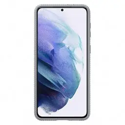 Produktbild: Samsung Protective Standing Smartphone Cover EF-RG996 für Galaxy S21+ 5G Handy-Hülle, Schutz, ausklappbarer Standfuß, griffige Oberfläche, Hellgrau