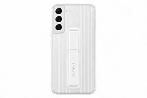Produktbild: Samsung Protective Standing Smartphone Cover EF-RS906 für Galaxy S22+, Handy-Hülle, Schutz, ausklappbarer Standfuß, griffige Oberfläche, Weiß